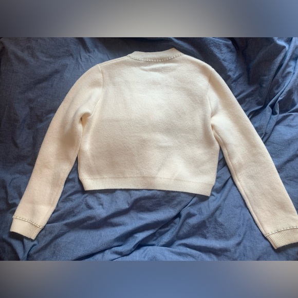 Cream Cardigan with pearl buttons in Small - Picture 7 of 7